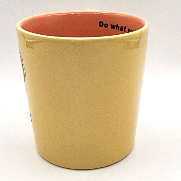 Life Is Good Heart Mug Yellow Orange Do What You Like. Like What You Do. 16 oz - Picture 6 of 8